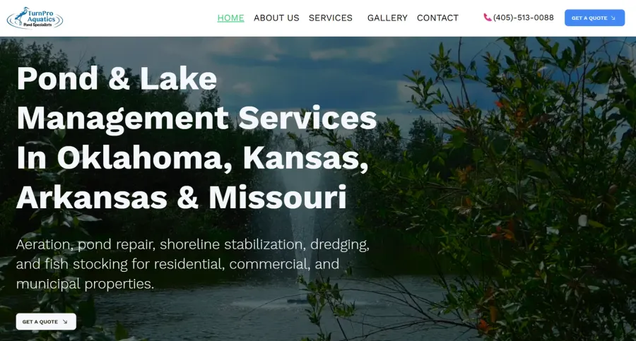 Website Square One built for TurnPro Aquatics